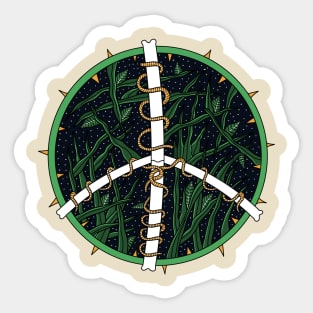 Bones Peace Symbol Sticker